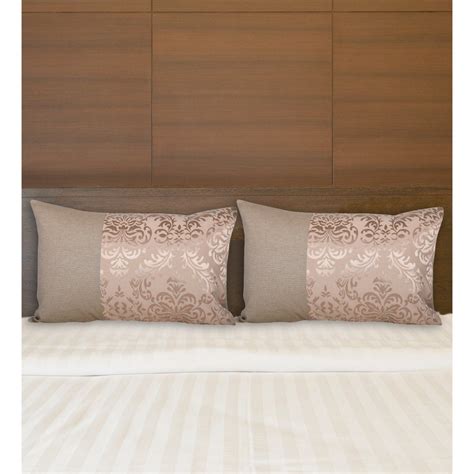 Buy Sivya by Home Cotton Pillow Cover 18x27 Inch, Gold Pack of 2 Online