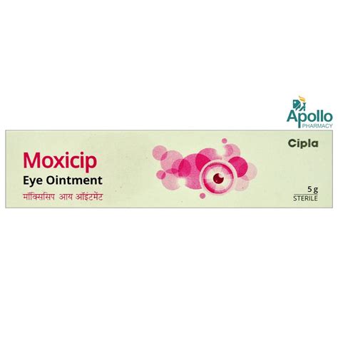Moxicip Eye Ointment 5 gm Price, Uses, Side Effects, Composition ...