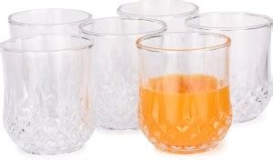 Verma (Pack of 6) Trendy Transparent Imported Classic Whisky/Juice ...
