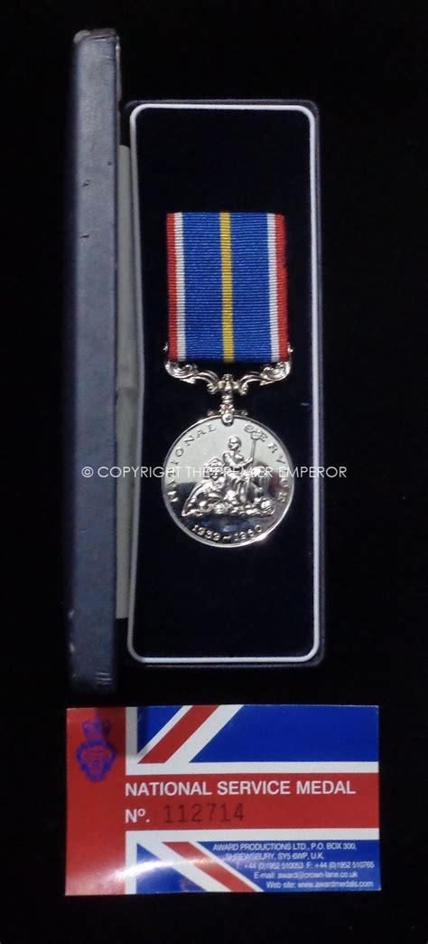 British: National Service medal in case of issue. – Relic Militaria ...