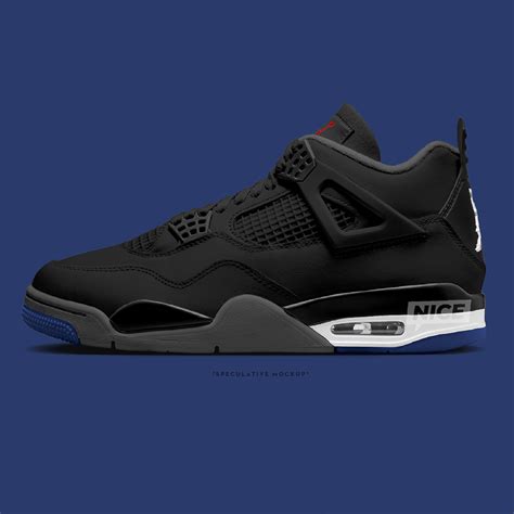 Air Jordan 4 "Black/Deep Royal Blue" FQ8138-003 | Nice Kicks