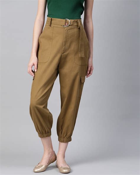 Khaki Cargo Pants For Women