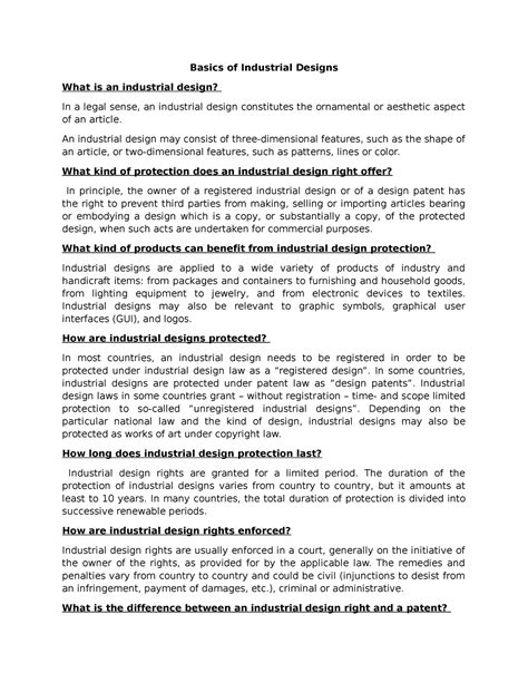 Unit 01 Industrial Design - Basics of Industrial Designs What is an ...