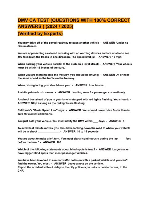 Image result for Tavares DMV Test Questions