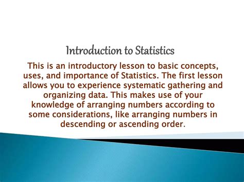 Statistics Intro 的图像结果