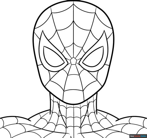 Easy Spider-Man Coloring Page | Easy Drawing Guides
