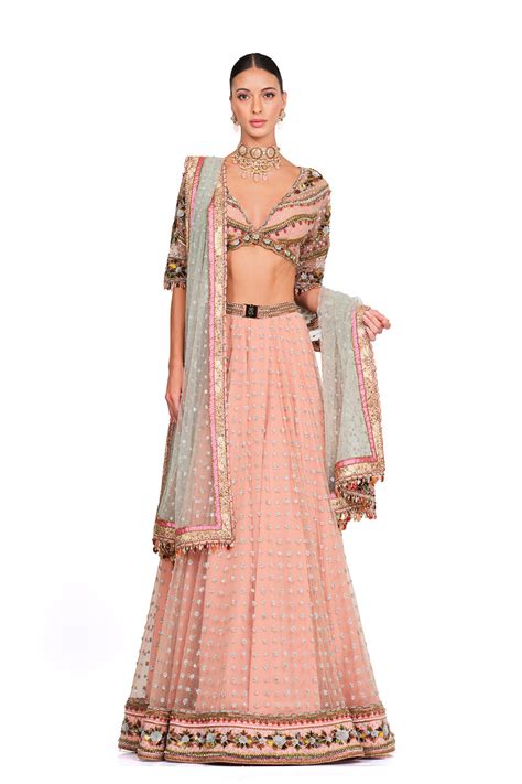 Hand Embroidered Lehenga with Dupatta – Rocky Star