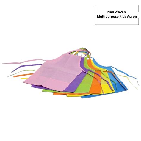 Non-Woven Multipurpose Kids Apron for Cooking, Painting, and School for ...