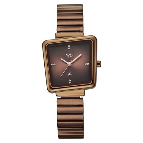 Buy Online Vyb Striker By Fastrack Quartz Analog Brown Dial Brown Metal ...
