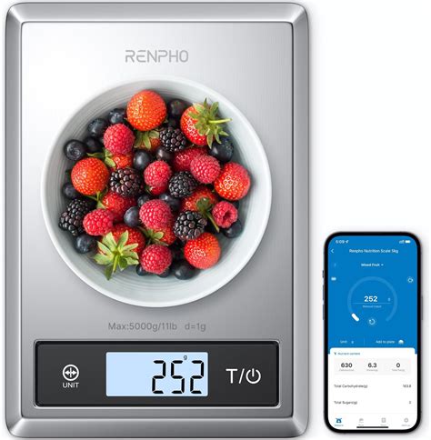 RENPHO Smart Food Scale, Digital Kitchen Scale for Food Ounces and ...