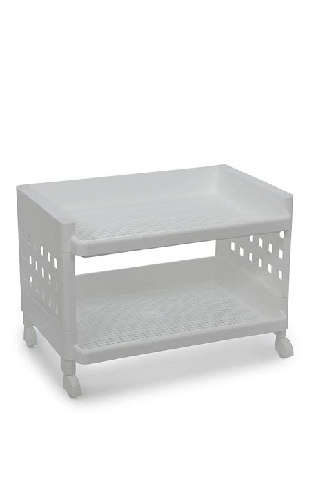 Selvel Plastic Multipurpose Utility Rack, 2 Tier, White : Amazon.in ...