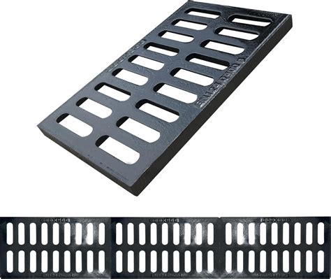 Natotela Ductile Iron Driveway Channel Drain Grate-20x12 in. Metal ...