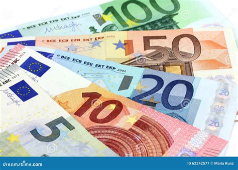 Banknotes Of The Euro And The Dollar Depict The Pillars Royalty-Free ...