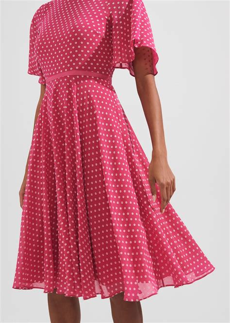 Eleanor Spot Fit And Flare Dress | Hobbs ROW