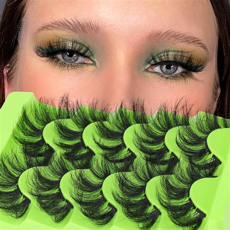Buy Cluster Lashes 14-22mm Fluffy Dramatic Curly Russian Strip Cat-Eye ...
