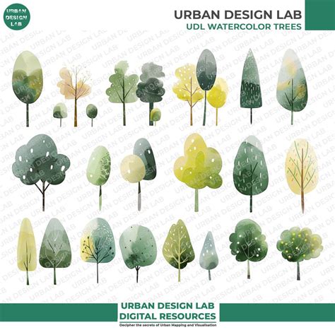 Tree Cutout PNGs for Illustrations