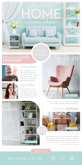 Blogger email template | Free Vector