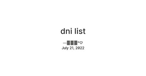 dni list — Teletype
