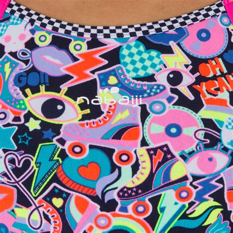 Girl Swimming Costume V- cut - Blue Pink