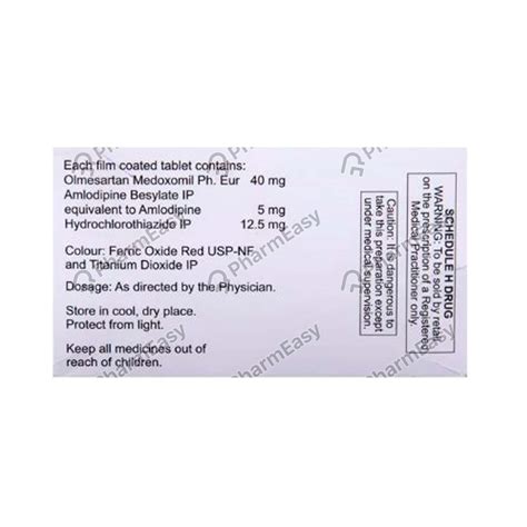 Triolmesar 40mg Strip Of 15 Tablets: Uses, Side Effects, Price & Dosage ...