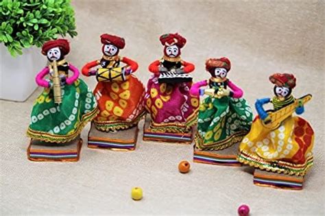 Buy Gaura Art & Crafts Wooden Handpainted Rajasthani Babla Musical Man ...