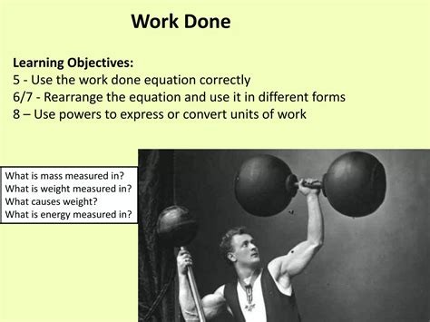 Image result for Example of Work Done