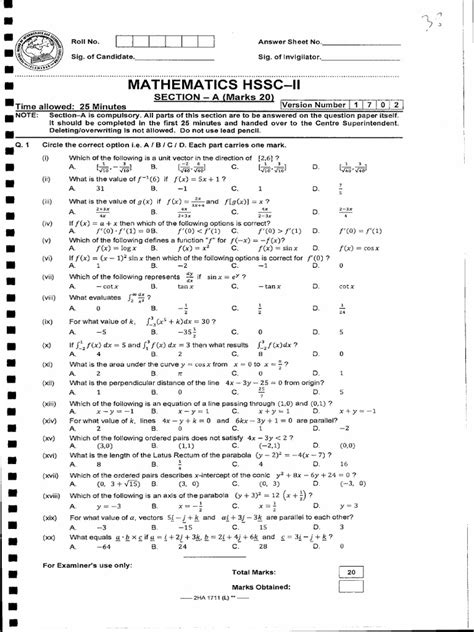 Image result for Past Paper Class 12 Math PDF Download