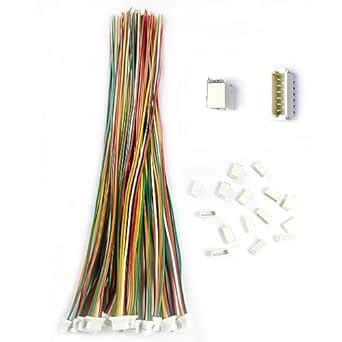 BOJOUL for 15 Sets JST SH 1.0mm 6 Pin Male Connector and 28AWG Female ...