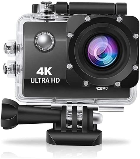 (Refurbished) AUSHAAction Camera 4K 30fps WiFi 170 Degree Wide Angle ...