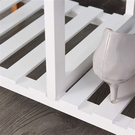 Buy HOMCOM 4 Tier Shoe Racks Storage Stand Shelf Organizer Wood Frame ...