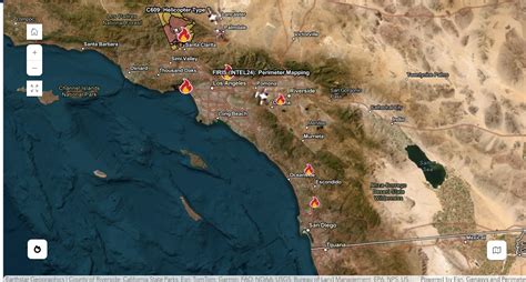 Map Of Fires In Southern California