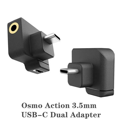 CYNOVA Osmo Action Dual 3.5mm/USB-C Mic Adapter- Made for DJI Osmo Act ...