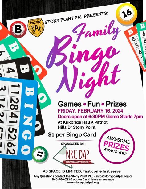 Family Bingo Night, Kirkbride Hall, Stony Point, February 16 2024 ...