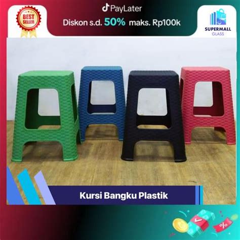 Promo [SG] COD Kursi Baso Rotan \ Plastik Motif Anyam | Bangku Taman ...