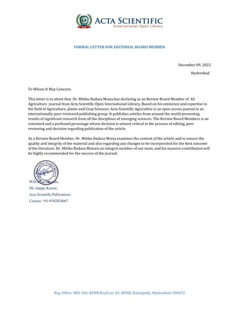 Image result for Sample Editorial Letter