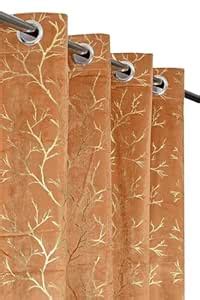 Buy Blexos Velvet Curtains 7 Feet Long for Living Room – Door Curtain ...