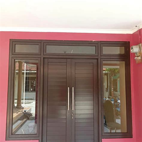 Jual pintu panel almunium dan jendela awet dan murah - Cokelat - Kota ...