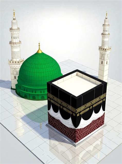 masjid tomb and kaaba Islamic Poster|Motivational Poster|Inspirational ...