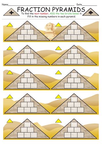 Image result for Math Pyramids Fractions