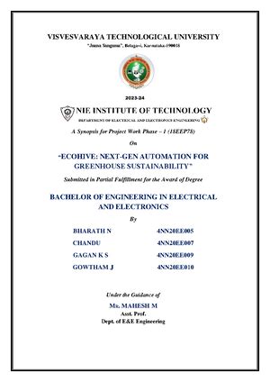 Title OF THE PROJECT - VISVESVARAYA TECHNOLOGICAL UNIVERSITY ...