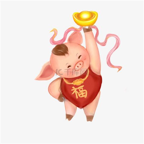 2019年小猪送上大元宝素材图片免费下载-千库网