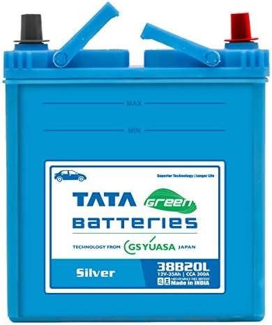 Tata Green Batteries 1419511262 Silver 38B20L 12V 35Ah Car Battery ...