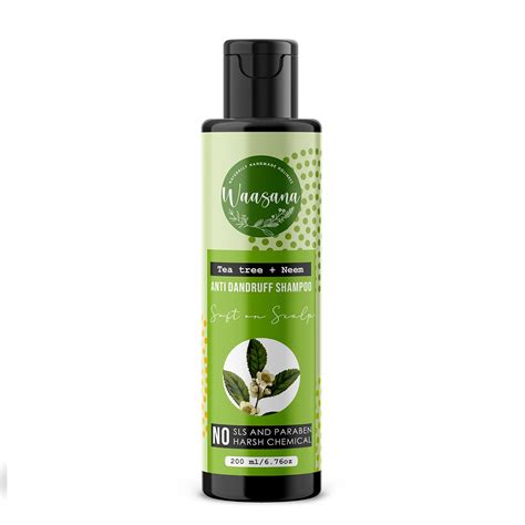 Buy WAASANA Tea Tree & Neem Anti Dandruff Shampoo for Women & Men ...