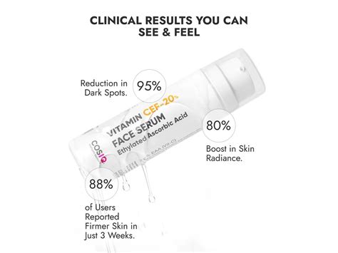 CosIQ Vitamin CEF-20 Percent Ethylated Ascorbic Acid Glow Face Serum ...