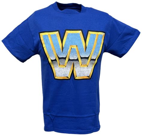 WWE Retro Logo Mens Royal Blue T-shirt L - Walmart.com