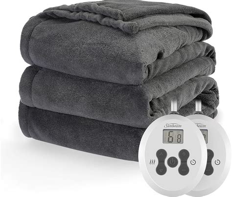 Amazon.com: Sunbeam Royal Luxe Microplush Heated Electric Blanket Queen ...