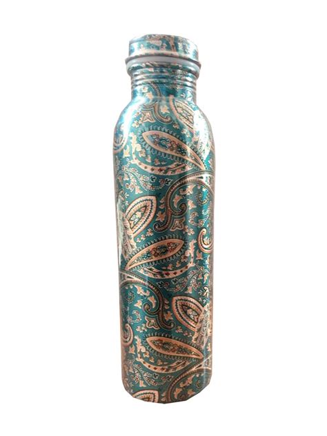 Aqua Copper Water Bottle with Full Printed Designed for Office/Dining ...