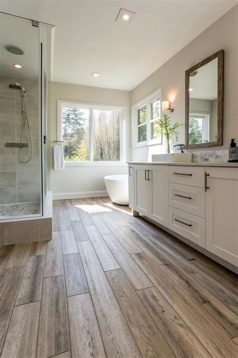 19+ Stylish Vinyl Plank Flooring Ideas for Bathrooms