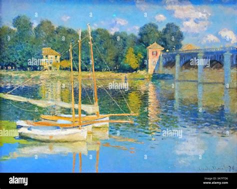 The Argenteuil Bridge, 1874 (Painting) by Monet, Claude (1840-1926 ...