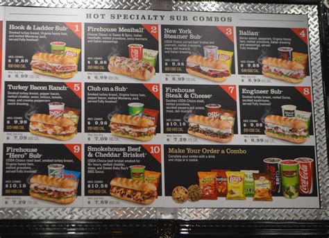 firehouse subs menu calories